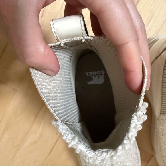 SOREL X Caribou Waterproof Chelsea Boot in  Bleached Ceramic/ Oatmeal - Picture 11 of 14